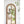Half Round Elongated Mirror With Decorative Window Look Classic Architecture Style Solid Fir Wood Interior Decor - Brown