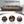 Deep Seat Convertible Sofa With Soft Pillows And Ottomans