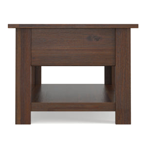 Monroe - Rectangular Coffee Table With Drawers - Brown