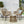 Conversation Set With Tempered Glass Table Top - Light Brown