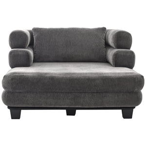Oversized Chaise Lounge Sofa Bed with Deep Seat and Layered Armrests
