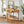 TREXM Farmhouse Half Moon Console Table with Drawer & Shelf