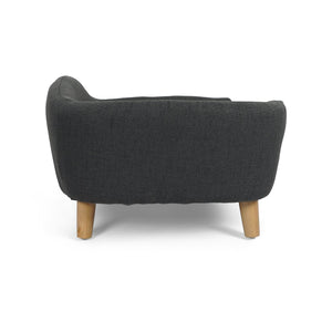 Elevated Dog Bed Frame for Small Dogs with Rubber Wood Legs