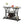 Industrial Bar Cart Kitchen Bar & Serving Cart For Home With Wheels 3 Tier Storage Shelves - Black / Gray