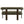 Round Armrest Loveseat (Green + Brown)