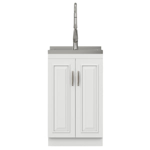 Darwin - Deluxe Laundry Cabinet With Pull-Out Faucet And Stainless Steel Sink