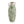5.9x5.9x15.6' White Ceramic Flower Vase with Green Floral Pattern and Small Handles