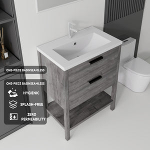 24 Inch Freestanding Bathroom Vanity with Sink