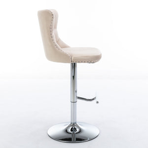 Swivel Adjustable Height Barstools Set of 2