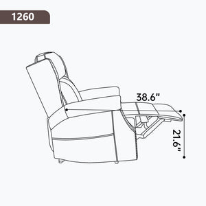 Manual Recliner Chair  With Heavy Duty Motion Mechanism, 8 Vibrating Nodes And 3 Massage Modes For Living Room