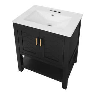 Modern Bathroom Vanity With Elegant Twill Design