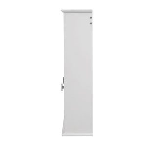 Wall Mount Mirror Cabinet With Adjustable Shelves - White