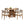 Patio Set Outdoor Acacia Wood Furniture Sets - Braided Dining Chairs and Patio Dining Table