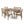 7 Pieces Acacia Wood Outdoor Dining Set with Cream Cushions