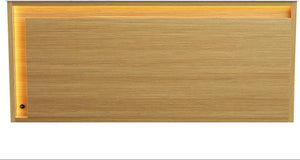 Nyah 36'' Wall-Mounted Cabinet with Drawer, Light Woodgrain Color