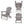 Classic Gray Cedar Wood Lounge Patio Chair Set of 2