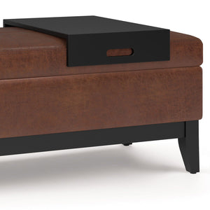Oregon - Contemporary Storage Ottoman Bench With Tray