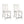 Slat Back Counter Stools (Set of 2) - White