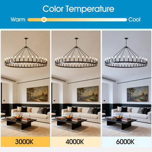 59.1 Inch 36-Light Wagon Wheel Chandelier