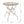 Round Wooden Table With Metal Scrollwork Legs - White Washed