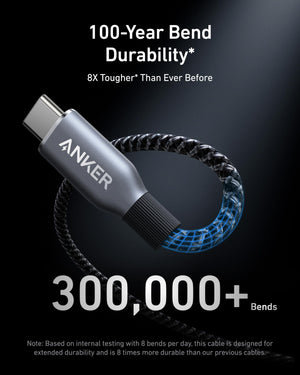Anker Prime USB-C to USB-C Cable (240W, Upcycled-Braided)