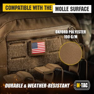 M-Tac Molle Morale Patch USA Flag - Tactical Military Badge