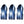 Slippery Racer Downhill Falcon Kids Foam Toboggan Snow Sled, Midnight (3 Pack)