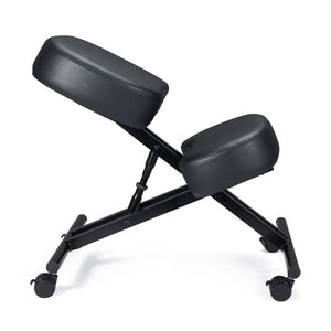 Jomeed Adjustable Ergonomic Home Office Kneeling Chair with Angled Seat, Black - TRAPSKI