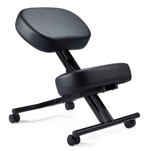 Jomeed Adjustable Ergonomic Home Office Kneeling Chair with Angled Seat, Black - TRAPSKI
