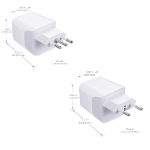 Italy Travel Adapter Plug Combo - Type C, L | Dual USB - Italian Combo (CTU-12-9C) - TRAPSKI
