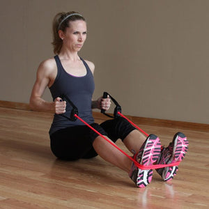 Prism Fitness 400-160-006-1 20 40 60 Pound Fitness Cable Resistance Band Bundle