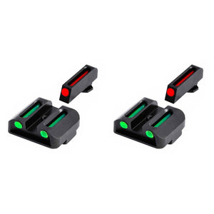 TruGlo TFO Tritium Fiber Optic Gun Sight Set, Fits Glock 17/17L Models (2 Pack) - TRAPSKI
