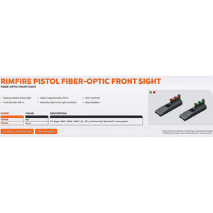 TRUGLO Optic Ruger Pistol Front Sight Accessories for Mark II and III (2 Pack)