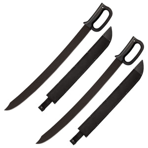 Cold Steel 24" Carbon Steel Cutlass Machete with Sheath Cover Accessory (2 Pack) - TRAPSKI