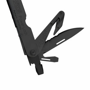 SOG Powerlock Stainless Steel Folding V Cutter Multi Tool Pliers, Black (2 Pack) - TRAPSKI
