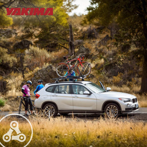 Yakima HighRoad Rooftop Upright Bike Mount with TorqueRight Knob and Tray, Black