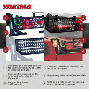 Yakima OverHaul Short Powder Coated Aluminum Molle Side Panel for OverHaul HD