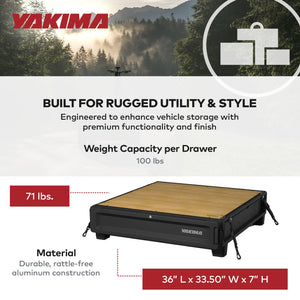 Yakima MOD HomeBase Base Unit of Drawer System with Internal Drawer Divider