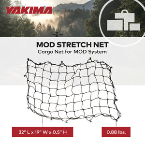 Yakima 32 x 19 Inch Cargo Stretch Net for MOD HomeBase Unit or Toppers, Black