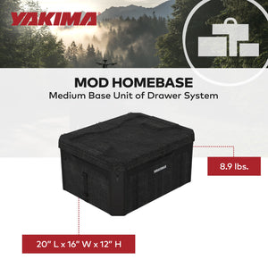 Yakima MOD GearCrate Medium Stackable Premium Tote with Lid and Divider, Black