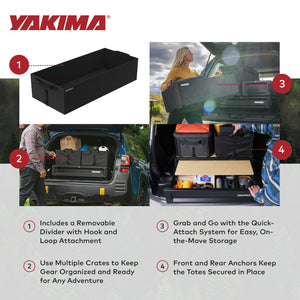 Yakima MOD GearTote Basic Soft Tote with Quick Attach System and Anchors, Black