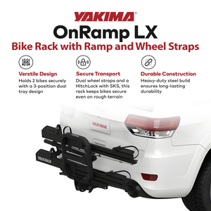 Yakima OnRamp LX Bike Rack with Ramp and Wheel Straps for 1.25" Hitch Receivers