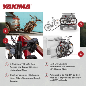 Yakima OnRamp LX Bike Rack with Ramp and Wheel Straps for 1.25" Hitch Receivers