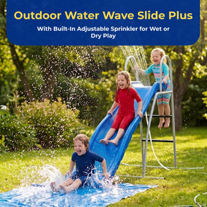 XDP Recreation 6 Foot Water Wave Slide with Built In Adjustable Water Sprinkler