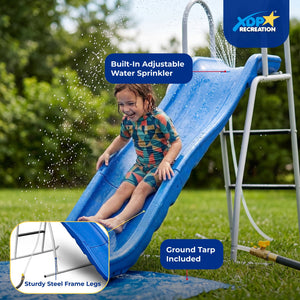 XDP Recreation 6 Foot Water Wave Slide with Built In Adjustable Water Sprinkler