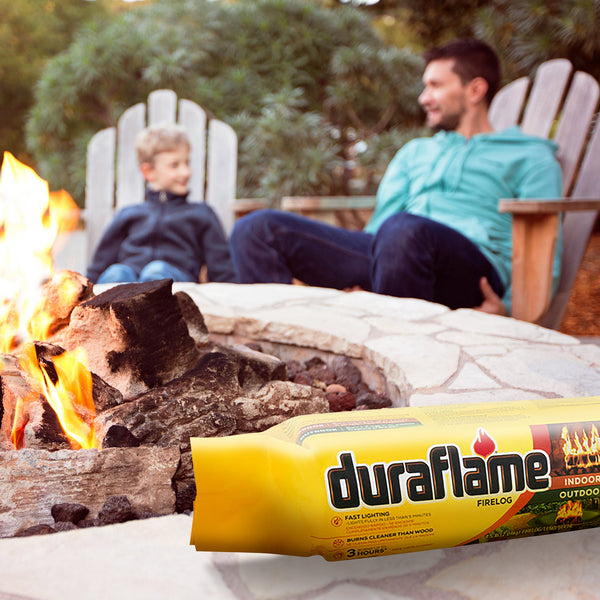 Duraflame 4.5lb Indoor Outdoor Fireplace Fire Pit Firelog, 3 Hr Burn Time, 18 Pk