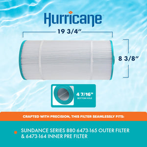 Hurricane HF-OUT19-01 Advanced Spa Filter Cartridge Outer Filter Replacement