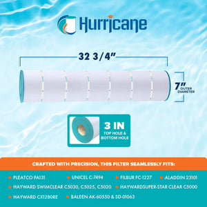Hurricane 4 Pack HF7494-04 Advanced Pool and Spa Filter Cartridge Replacement