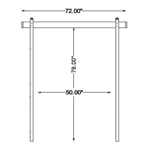 Dura-Trel Bakersfield 28 x 72 x 82 Inch PVC Vinyl Outdoor Garden Patio Arbor