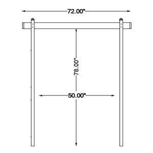 Dura-Trel Bakersfield 28 x 72 x 82 Inch PVC Vinyl Outdoor Garden Patio Arbor